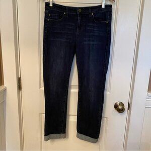 LIVERPOOL JEANS COMPANY BLUE DENIM THE SLIM BOYFRIEND STRETCH CUFF ZIP SIZE 6 28